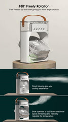 Fan Humidifier – Portable 2-in-1 Cooling Fan & Air Moisturizer | Rechargeable Mini Air Cooler for Home, Office & Travel