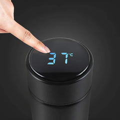 LED Temperature Display Water Bottle 500ML Black