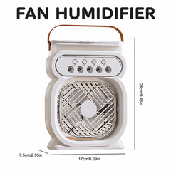 Fan Humidifier – Portable 2-in-1 Cooling Fan & Air Moisturizer | Rechargeable Mini Air Cooler for Home, Office & Travel